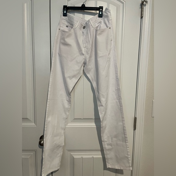 Massimo Dutti White Straight Leg Pants Size 27 Women’s - NWOT - Picture 3 of 8